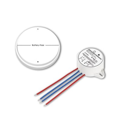 BATTERY FREE WIRELESS TWO GANG SWITCH SET