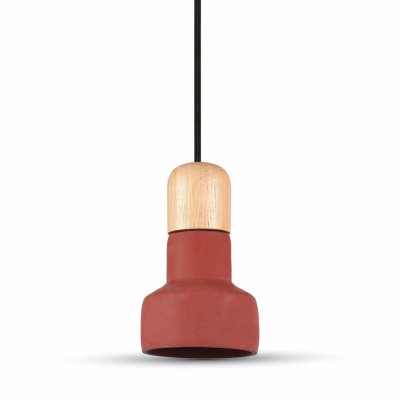 LAMPADARIO IN CALCESTRUZZO ROSSO