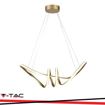 24W LED LAMPADA DECORATIVA A SOSPENSIONE 720*300 CORPO IN ORO CHAMPAGNE 3000K