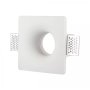 GU10 FITTING QUADRATO GESSO BIANCO