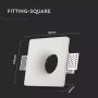 GU10 FITTING QUADRATO GESSO BIANCO