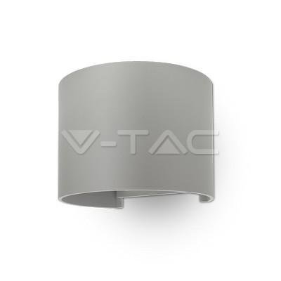6W LAMPADA DA PARETE BRIDGLUX CHIP CORPO GRIGIO ROTONDO BIANCO CALDO 3000K