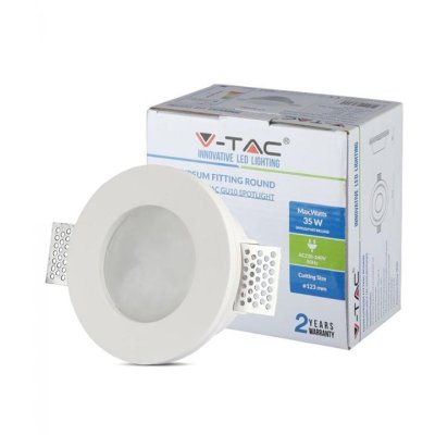 GU10 CORPO FARETTO IN GESSO VETRO OPACOS ROTONDO