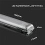 LED WATERPROOF LAMP FITTING WITH 2 X 18W TUBES BIANCO NATURALE 4000K