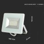 20W LED PROIETTORE E-SERIES CORPO BIANCO LUCE BIANCA 6500K