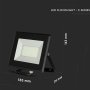 30W LED PROIETTORE SMD E-SERIES CORPO NERO BIANCO CALDO 3000K