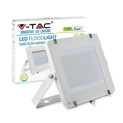 200W LED PROIETTORE  SMD SAMSUNG CHIP CORPO BIANCO LUCE BIANCO NATURALE 4000K