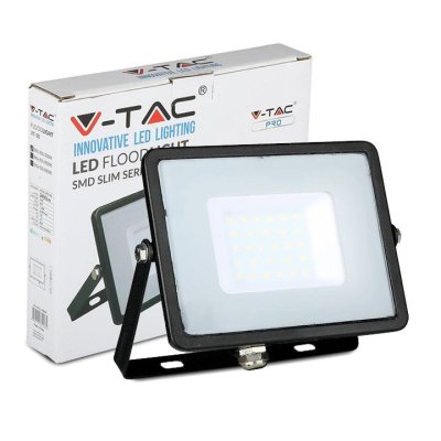 30W LED PROIETTORE  SMD SAMSUNG CHIP CORPO NERO LUCE BIANCO FREDDO 6400K