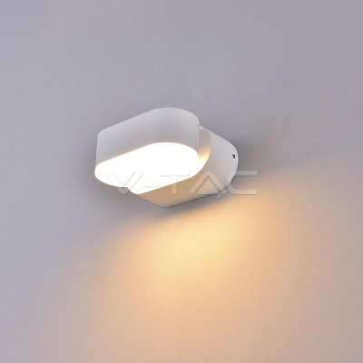 6W LED WALL LIGHT CORPO BIANCO IP65 MOVIBILE 3000K