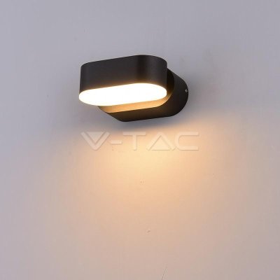6W LED WALL LIGHT CORPO NERO IP65 MOVIBILE 4000K