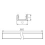 PROFILO D& 039 ALLUMINIO PROFILO B  2M - KANLUX