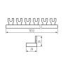 GUIDA DI CONNESSIONE DI RAME, A FORCHETTA KBBU-2X28 - KANLUX
