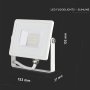 20W LED PROIETTORE SMD SAMSUNG CHIP CORPO BIANCO 6400K