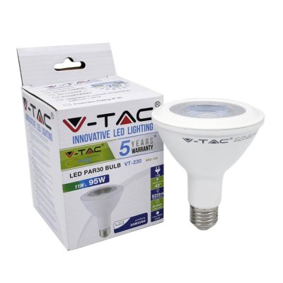 LAMPADINA LED - SAMSUNG CHIP 11W E27 PAR30 PLASTICA LUCE BIANCA 6400K