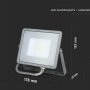 30W LED FLOODLIGHT SMD SAMSUNG CHIP CORPO GRIGIO 6400K