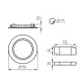 INCASSO TIBERI LED SMD 24W-O - KANLUX