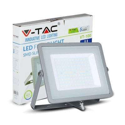 100W LED PROIETTORE SMD SAMSUNG CHIP CORPO GRIGGIO 4000K