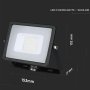 20W LED PROIETTORE SMD SAMSUNG CHIP CORPO NERO 3000K