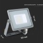 20W LED PROIETTORE SMD SAMSUNG CHIP CORPO GRIGGIO 4000K