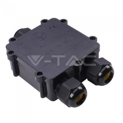IMPERMEABILE NERA SCATOLA DI DERIVAZIONE CON TERMINALI  8-12MM IP68