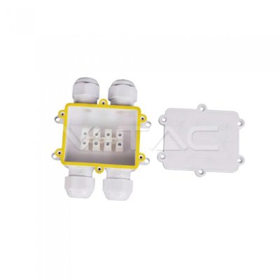 IMPERMEABILE BIANCA 4 PIN SCATOLA DI DERIVAZIONE CON TERMINALI  8-12MM IP68