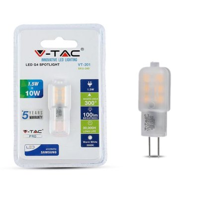 LED LAMPADINA SAMSUNG CHIP - G4 1.5W PLASTICA 6400K