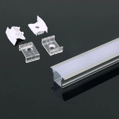 PROFILO IN ALLUMINIO 2000 X 23 X 15.5MM MILKY