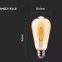 LED LAMPADINA - SAMSUNG CHIP FILAMENTO 6W E27 ST64 AMBER COVER 2200K