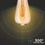LED LAMPADINA - SAMSUNG CHIP FILAMENTO 6W E27 ST64 AMBER COVER 2200K