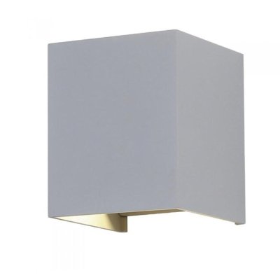 12W LED WALL LAMP WITH BRIDGELUX CHIP GRIGGIO 4000K QUADRATO