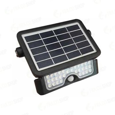 5W LED LAMPADA SOLARE CORPO NERO 4000K
