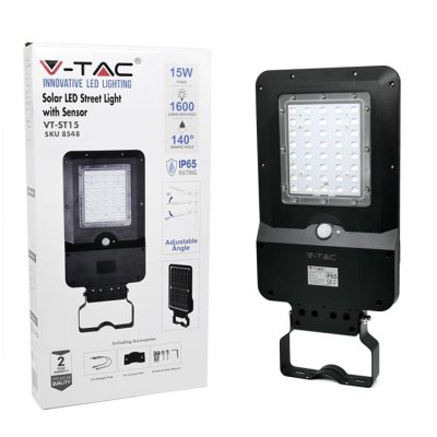 15W LED LAMPADA SOLARECORPO NERO 6000K