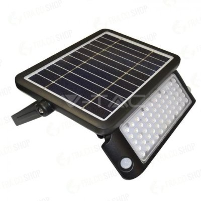 10W LED LAMPADA SOLARE CORPO NERO 4000K