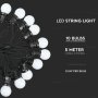 LED STRING LIGHT 5M. 10 X 0.5W EU LAMPADINE RGBY