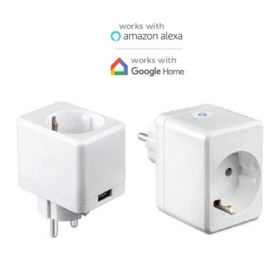 WIFI MINI PLUG USB PORT AMAZON ALEXA & GOOGLE HOME COMPATIBLE