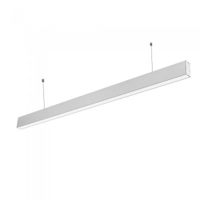 LUCE LINEARE LED SAMSUNG CHIP - 40W SOSPENSIONE CORPO D ARGENTO 4000K