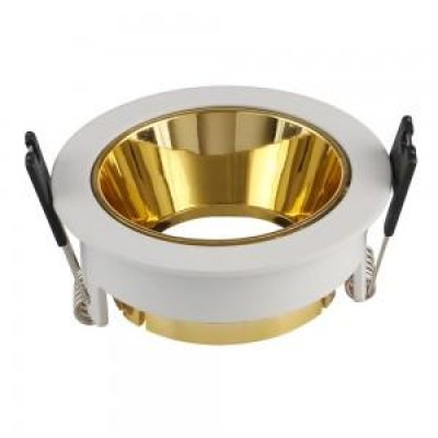 GU10 FITTING BIANCO, GOLD ROTONDA