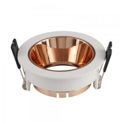 GU10 FITTING BIANCO, ROSE GOLD ROTONDA