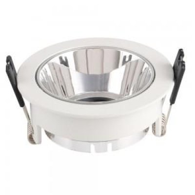 GU10 FITTING BIANCO, CHORME ROTONDA