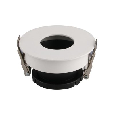 GU10 FITTING BIANCO, BLACK ROTONDA