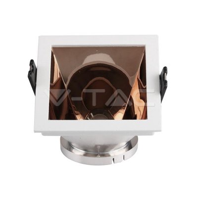 GU10 FITTING WHITE+ROSE GOLD SQUARE
