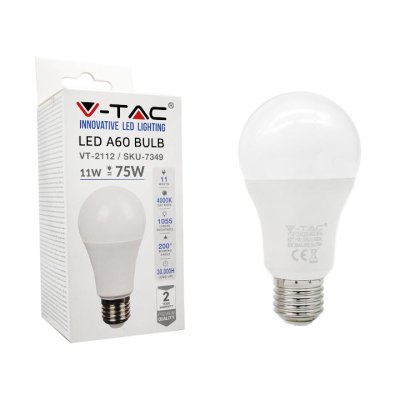VT-2112 11W A60 LED LAMPADINA IN PLASTICA COLORCODE: 6400K E27