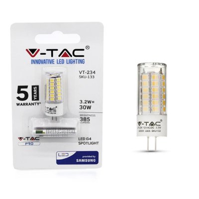 LED FARETTO SAMSUNG CHIP - G4 3.2W PLASTICA 3000K