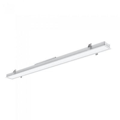 LUCE LINEARE LED SAMSUNG CHIP - 40W INCASSO CORPO D ARGENTO 4000K W: 70MM