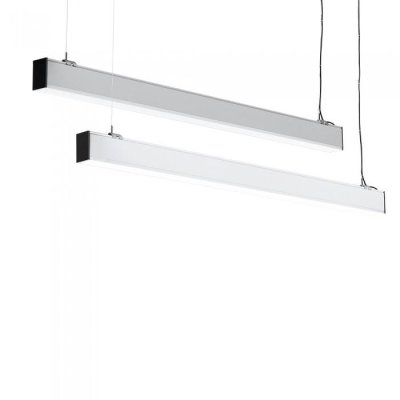 LUCE LINEARE LED SAMSUNG CHIP - 40W SOSPENSIONE CORPO D ARGENTO 4000K
