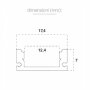 PROFILO IN ALLUMINIO 2M 17.4 X 7 MM WHITE HOUSING