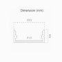 PROFILO IN ALLUMINIO 2M 23.5 X 10 MM WHITE HOUSING