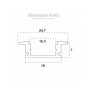 PROFILO IN ALLUMINIO 2M 24.7 X 7 MM WHITE HOUSING