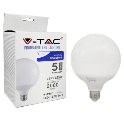 LED LAMPADINA - SAMSUNG CHIP 18W E27 PLASTICA G120 6400K