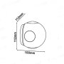 4W LED WALL LIGHT CORPO NERO ROTONDO 4000K IP65